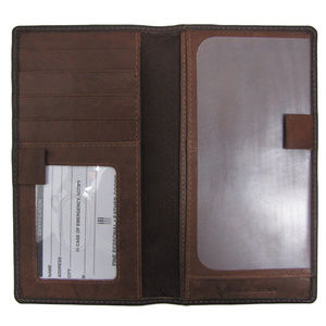New GENUINE Leather checkbook cover wallet soft